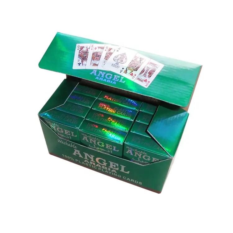 JP128 oyun kartları üreticisi tedarikçisi melek yıkanabilir % 100% plastik kartları Poker suudi arabistan pazarı için