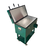 Chariot isotherme pliable 49L/65L pour matchs de football, seau à glace métallique, boîte à glace isotherme avec roues pour pique-nique et matchs de football – Vente chaude