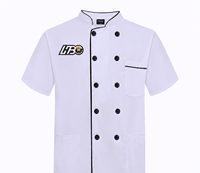 HBC été respirant cuisine salopette multifonction à manches courtes Restaurant uniforme boulangerie Chef vêtements