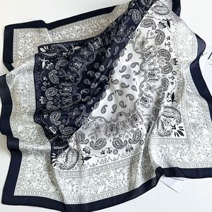 Classic Paisley Printed Satin <b>Chiffon</b> <b>Scarf</b> for Resort Travel Outfitting - Product Image 5