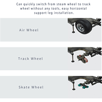 NSH Quad Dolly Aluminium Push the Mobile Slider Dolly Équipement de film de piste de haute qualité Caméra Flexible Universal Move Filming
