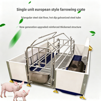 Cage de mise bas pour truies, enclos de maternité pour porcs, équipement d'élevage porcin galvanisé à chaud