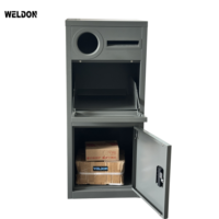 Boîte aux lettres extérieure autoportante en acier, verrouillable, multi-emplacements, pour colis et courrier, pour jardin et maison, boîte de dépôt complète