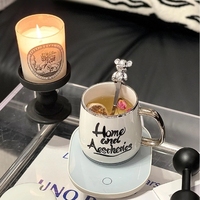 Cadeau d'affaires auto-chauffant ensembles de tasses à café contrôle de la température tasse intelligente tasse électrique en céramique thermostatique chauffante sans fil