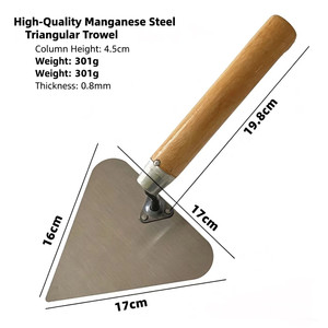 Truelle à plâtrer pointue, Couteau à plâtrer, Grande <span class=keywords><strong>pelle</strong></span>, Racloir à mastic, Outil <span class=keywords><strong>de</strong></span> construction <span class=keywords><strong>de</strong></span> maçonnerie, <span class=keywords><strong>Pelle</strong></span> triangulaire pour la pose <span class=keywords><strong>de</strong></span> briques - Product Image 4