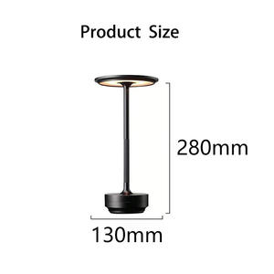 Lámpara de Mesa LED de Aluminio Moderna y Lujosa, Recargable, Táctil, Luz Nocturna para Habitación de Hotel, Lámpara de Noche para Mesita de Noche, Protección Ocular, con Función de Atenuación - Product Image 2