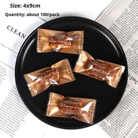 Sachets d'emballage transparents convexes imprimés de qualité alimentaire pour nougat, caramel aux amandes au sel de mer, café et sucre