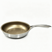 Panci Masak FLEY Komersial Stainless Steel Titanium Anti Lengket, Peralatan Dapur yang Dapat Disesuaikan untuk Berbagai Jenis Kompor Rumah Tangga