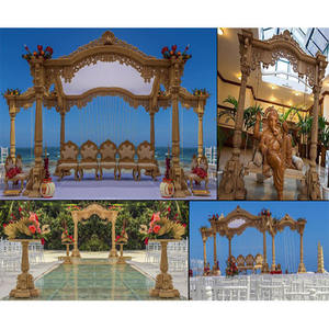 LA artesanía de madera antigua tema al aire libre boda Mandap NY estrella bigote boda Mandap para bodas al aire libre NZ - Product Image 1