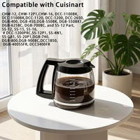 Carafe à café en verre borosilicate Elite, pot à café de remplacement en verre 1800 ml, pot à café en verre 12 tasses pour Cuisinart, prix promotionnel