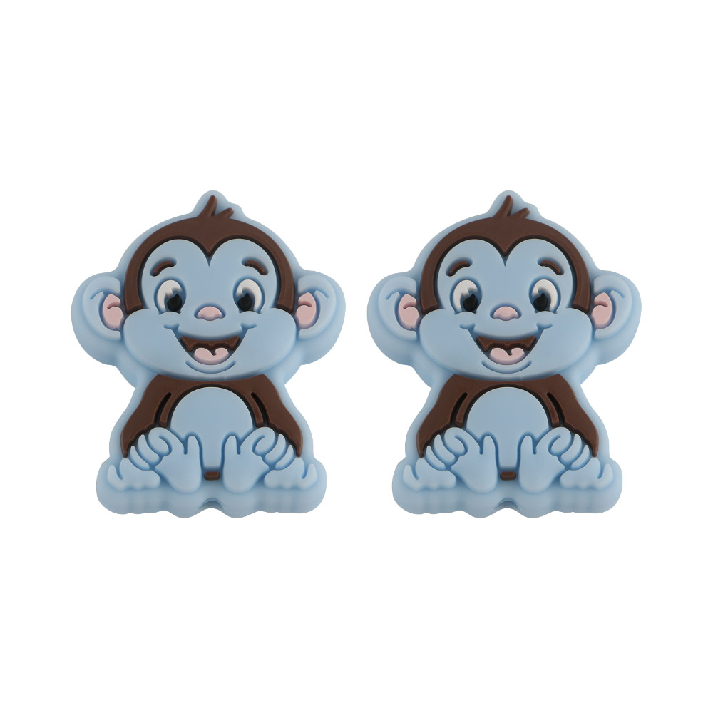 Perle focale singe Bleu Pastel SA119