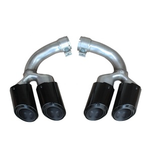 POUR Porsche Cayenne tuyau d'échappement en acier inoxydable vecteur Style E3 9Y0 pièces automobiles refit quatre tuyau d'échappement 2018-2024 - Product Image 1
