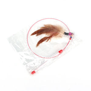 Sypet <b>Cat</b> Teaser Feather Bell Long Handle <b>Interactive</b> <b>Toy</b> Durable Boredom Buster For <b>Cats</b> - Product Image 3