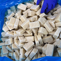Cubes de pousses d'ail pelées surgelées IQF de haute qualité, concassées, grade A, certifiées HACCP, prix usine Shandong Chine