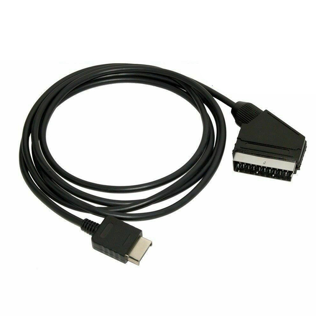 1.8m RGB Scart Cable for PS1 TV AV Connection Cable for PS2 Wired Audio Video Cord for PS3 Consoles Game Accessories
