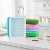 Plateau hydroponique à double couche en plastique X81 pour la germination des plantes, plateau de germination des haricots, plateau de semis, pot de semis hydroponique pour légumes
