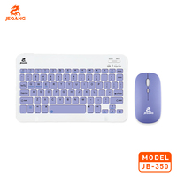 Ensemble clavier et souris sans fil BT portable 2 en 1, rechargeable, Macaron, combo de frappe silencieuse