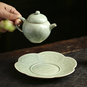 Plato de Cerámica Beixitang con Seis Pétalos para Frutas, Bandeja de Té de Estilo Chino Tradicional, Juego de Té Kung Fu, Soporte para Tetera - Product Image 3