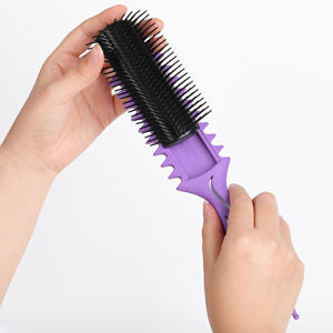 Cepillo para Peinar el Cabello Desmontable, Fácil de Limpiar, con Logotipo Personalizado, 9 Filas, Desenreda el Cabello, Cepillo para Cabello <span class=keywords><strong>Rizado</strong></span>, Tipo <span class=keywords><strong>Denman</strong></span> - Product Image 3