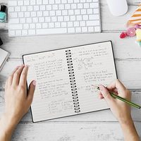 Libreta de papel en espiral con impresión personalizada, diario, agenda, diario, semanal, mensual, organizador, cuaderno planificador