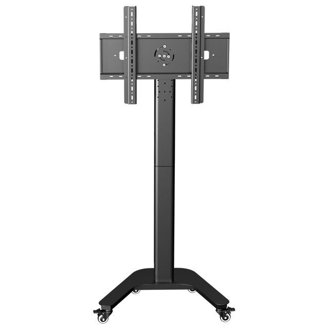 21-60 Inch Stylish Steel Motorized TV Stand Multi-purpose Mobile Cart with Rolling Feature Hand Crank Device for Home Studio