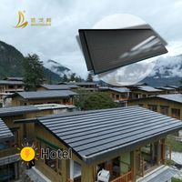 Tuile solaire photovoltaïque monocristalline PERC BIPV certifiée CE SANGOBUILD, étanche, 18,4 % d'efficacité, noire