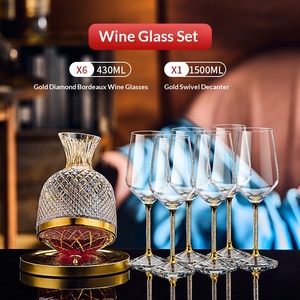 Set di Bicchieri da <span class=keywords><strong>Vino</strong></span> Borgogna di Lusso con Decanter Rotante, Stile Lussuoso, 6-10 Pezzi, Capacità Superiore a 1L, Bicchieri da <span class=keywords><strong>Vino</strong></span> per Casa - Product Image 6