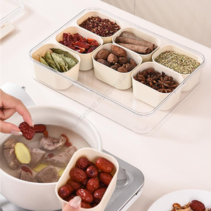 Boîte de rangement à 9 compartiments Proins en gros, distributeur portable d'épices et de condiments avec poignée - Product Image 3