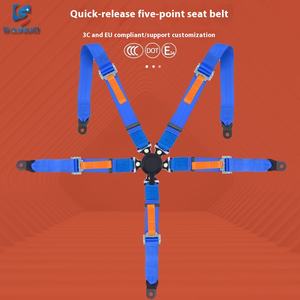 Sainuo 5点レーシングシート安全ベルト高強度アルミ合金改造レーシングカー用 - Product Image 5