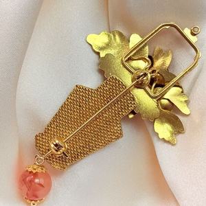 Broche de Rubí Chapado en Oro de Lujo para Mujer, Joyería de Estilo Chino, Accesorios de Ropa Chapados en Plata - Product Image 5