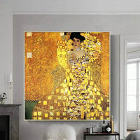 Décoration murale classique faite à la main, tableaux d'art, portraits de femmes nues célèbres de Gustav Klimt, peinture à l'huile sur toile avec feuille d'or