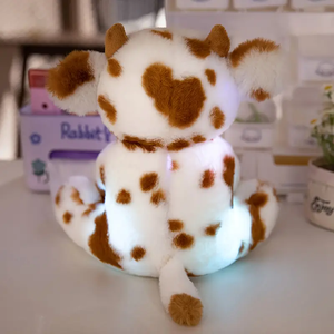 Dễ Thương Cow LED ánh sáng ban đêm nightstand trang trí nội thất đầy màu sắc Comforter PP bông đầy thú nhồi bông sang trọng Đồ chơi phòng ngủ trang trí nội thất búp bê - Product Image 3