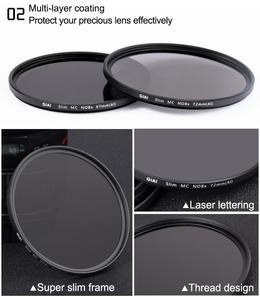 사진 렌즈 부품 49/55/67/77/82/86/95mm 멀티 코팅 초슬림 중성 농도 MC ND8/ND16(1.2) 카메라 렌즈 ND 필터 - Product Image 5