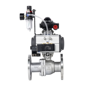 Válvula de bola neumática con brida Q941F-16P de acero inoxidable 304, de alta temperatura, de tres piezas, inteligente, a prueba de explosiones, de corte, OEM Q941F-1 - Product Image 4