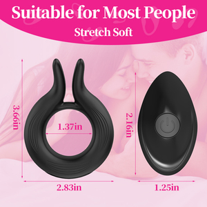 Wholesale10-frequency aspiration magnétique charge lapin oreille serrure <span class=keywords><strong>anneau</strong></span> fin Silicone hommes Vibration <span class=keywords><strong>anneau</strong></span> jouets masturbateur Sex Toy - Product Image 6