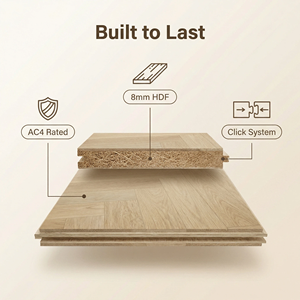 <span class=keywords><strong>Suelo</strong></span> <span class=keywords><strong>Laminado</strong></span> Resistente al Agua y al Desgaste con 8 mm de Grosor y Clasificación de Abrasión AC4 para Uso Residencial y Comercial - Product Image 5