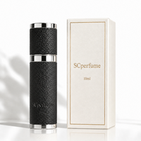 Flacon de parfum miniature vide de 5 ml et 10 ml, vaporisateur de parfum portable avec étui en cuir grainé