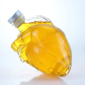 Botella de Vidrio Única con Forma de <span class=keywords><strong>Corazón</strong></span> Anatómico de 500 ml, Decantador Decorativo de Licores con Forma de Órgano Humano para Whisky, Vino y Brandy - Product Image 5