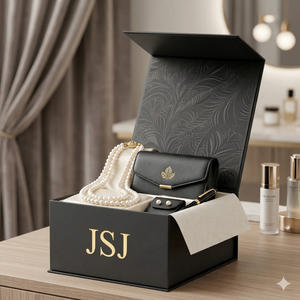 Boîte cadeau magnétique noire <span class=keywords><strong>mate</strong></span> de luxe pour emballage de bijoux haut de gamme, boîte en papier pliable avec logo personnalisé pour le rangement des chaussures - Product Image 1