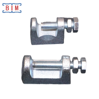 Abrazadera de Viga Tipo C Ajustable para Canal Unistrut de Acero al Carbono Galvanizado Maleable, BIM BIM3035, Diámetro de 0.2-2.5 Pulgadas