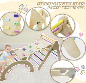 Marco <span class=keywords><strong>de</strong></span> <span class=keywords><strong>madera</strong></span> plegable <span class=keywords><strong>Estructuras</strong></span> <span class=keywords><strong>de</strong></span> juego Interior Niño Escalada Gimnasio Bebé Escalada Juguetes <span class=keywords><strong>Madera</strong></span> <span class=keywords><strong>Pikler</strong></span> Triángulo Escalada Conjunto - Product Image 6