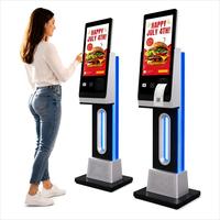 Kiosco de Pago Sinmar, Máquina Inteligente para Comercios y Restaurantes, Pantalla Táctil de 21.5 Pulgadas con Iluminación LED, Kiosco de Autoservicio para Pedidos