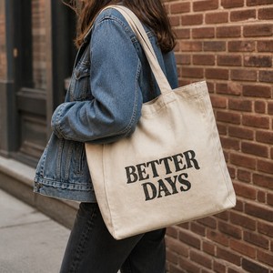 Sac fourre-tout en toile avec poche avant, grande capacité, réutilisable, en coton, pour femme, pour le shopping, les voyages, le travail, la plage, la salle de sport, au quotidien - Product Image 2