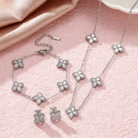 Stainless Steel butterfly Set 3D Texture butterfly Jewelry <strong>Best</strong> <strong>Selling</strong> Silver Jewelry Set