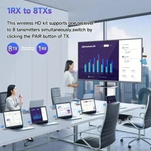 Transmisor y Receptor Inalámbrico de Plástico de 5.8G y 50M para Extensor de Video y Audio, Adaptador de Pantalla, <span class=keywords><strong>TV</strong></span> Box, Monitor, Proyector - Product Image 3