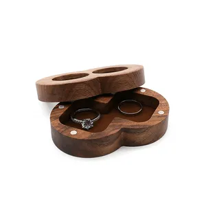 Wholesale Walnut Earring Necklace Cufflink Jewelry Ring Package Wooden Jewellery Box