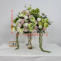 Boules de fleurs romantiques personnalisées pour mariage, boule de fleurs artificielles pour décoration de table, décoration de fête d'anniversaire