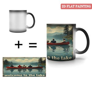 Frosted Black 11oz <b>Ceramic</b> <b>Mug</b> Heat Color Changing Magic Cup Daily Drinking Student Study Room Use - Product Image 4
