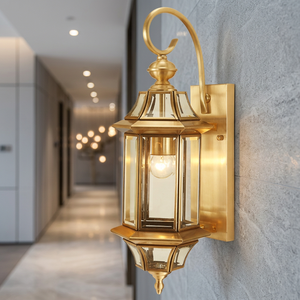 All-Copper Gold Glass LED <b>Wall</b> Lamp Indoor and Outdoor Home Garden Corner Sconces Fancy <b>Wall</b> <b>Light</b> - Product Image 5