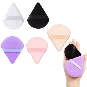 Professional Factory Makeup Puff Face Dry Wet BB Cream Foundation Blending Soft Wedge Shape Triangle Velour Powder Puff Makeup